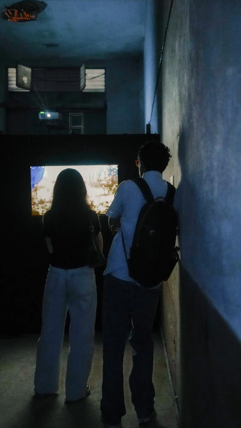 Exhibition documentation: images, visitors and the industrial architecture of Shiraz Moving Images 2026.
