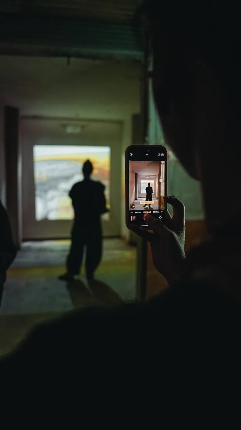 Exhibition documentation: images, visitors and the industrial architecture of Shiraz Moving Images 2026.