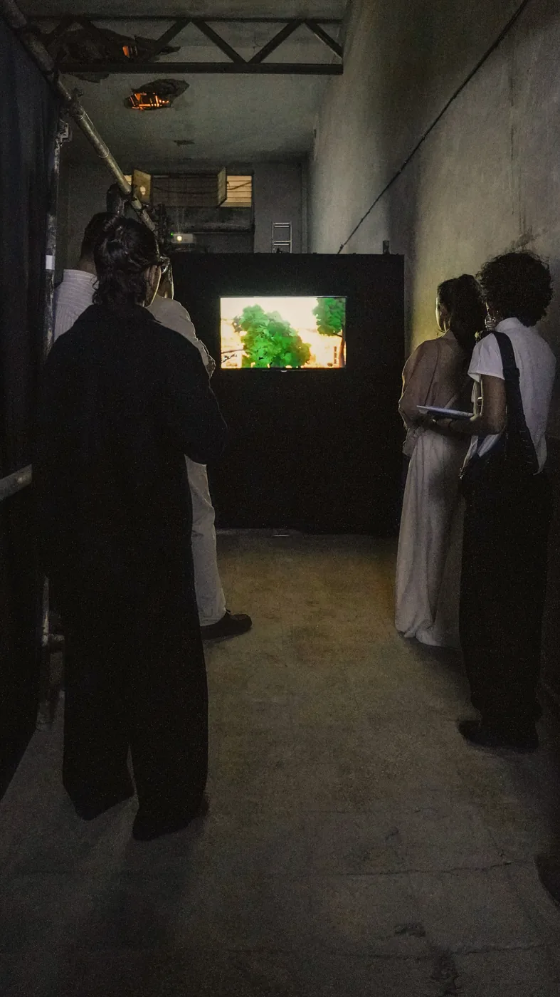 Exhibition documentation: images, visitors and the industrial architecture of Shiraz Moving Images 2026.